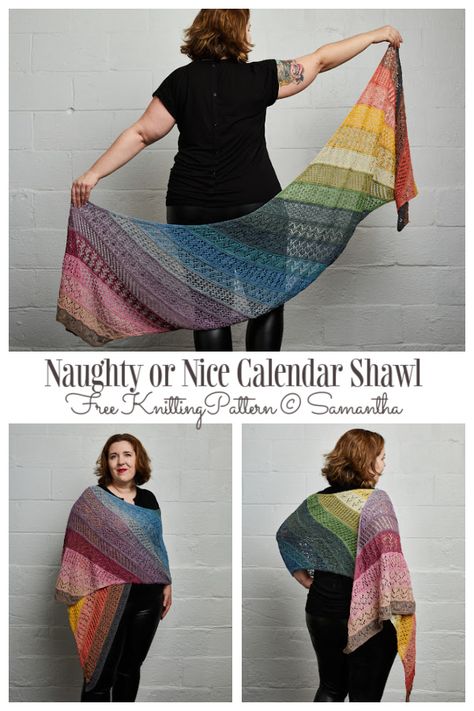 Shawl Scarf Pattern Free Knitting, Rectangle Knitted Shawl Pattern, Modular Knitting Patterns, Mini Skeins Knitting Patterns, Mini Skein Projects Free Knitting, Advent Knitting Patterns, Mini Skein Knitting Patterns, Crocheted Shawls And Wraps Free, Knitted Shawls Free Patterns Easy