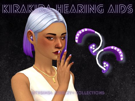 ✨KiraKira Hearing Aids🦻 | Patreon Sims 4 Hearing Aid Cc, Hearing Aids Accessories, Ts4 Cc, Hearing Aids, Sims 4 Cc, Sims 4 Custom Content, The Sims 4, The Sims, Accessories Earrings