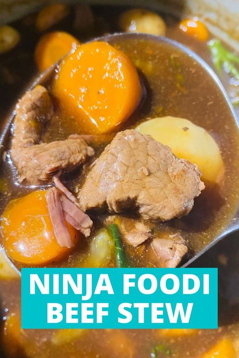 Ninja Foodi Beef Stew Ninja Cooking System, Hearty Comfort Food, Beef Gravy, Slow Cooker Beef Stew, Vegetable Puree, Beef Stew Recipe, Tender Beef, Ninja Foodi, Slow Cooker Beef