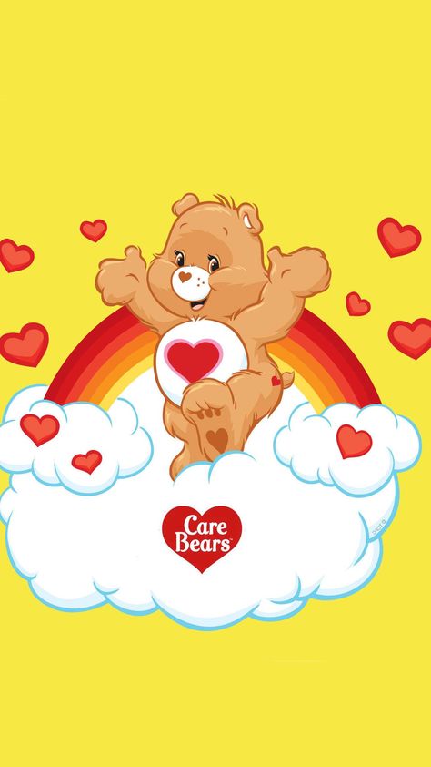 Care Bears Tenderheart Bear, Care Bear Tenderheart, Care Bears Valentines Day, Care Bears Wallpaper Iphone, Cear Bears, Kawaii Bear Wallpaper, Care Bears Wallpaper, Care Bear Heart, Bears Cartoon