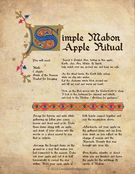 Simple Mabon Apple Ritual – Witches Of The Craft® Samhain Ritual, Autumnal Equinox, Pagan Rituals, 22 September, Wicca Witchcraft, Fall Apples, Wiccan Spells, The Embrace, Beltane