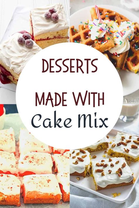 Brownie Mix Desserts, Cake Mix Banana Bread, Recipes Using Cake Mix, Boxed Cake Mixes Recipes, Fast Desserts, Cake Mix Desserts, Devils Food Cake Mix Recipe, Boxed Cake, Cake Mixes