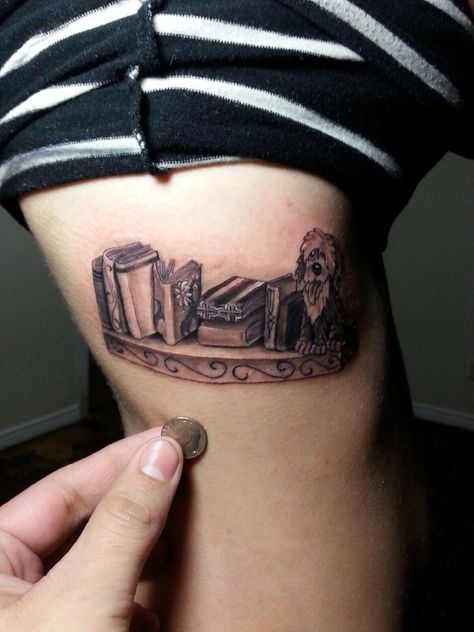 My book shelf tattoo<3 Bookshelf Tattoo, Shelf Tattoo, Bookish Tattoos, Tattoo Care, Face Book, Face Tattoos, Book Tattoo, Up Tattoos, Dream Tattoos