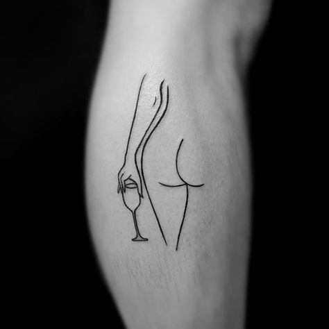 Single Line Wallpaper, Minimalist Body Tattoo, Man Simple Tattoo, Minimalist Woman Tattoo, Single Line Tattoo Woman, Minimalist Art Tattoo, Women Figure Tattoo, Siluette Tattoo, Tattoo One Line Minimalist