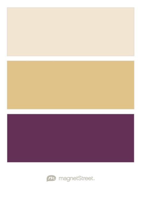 Champagne, Gold, and Eggplant Wedding Color Palette - custom color palette created at MagnetStreet.com Eggplant Bedroom Ideas, Eggplant Bedroom, Eggplant Wedding Colors, Bedroom Colors Purple, Color Schemes Bedroom, Trendy Wedding Colors, Wedding Color Schemes Purple, Eggplant Wedding, Purple Champagne