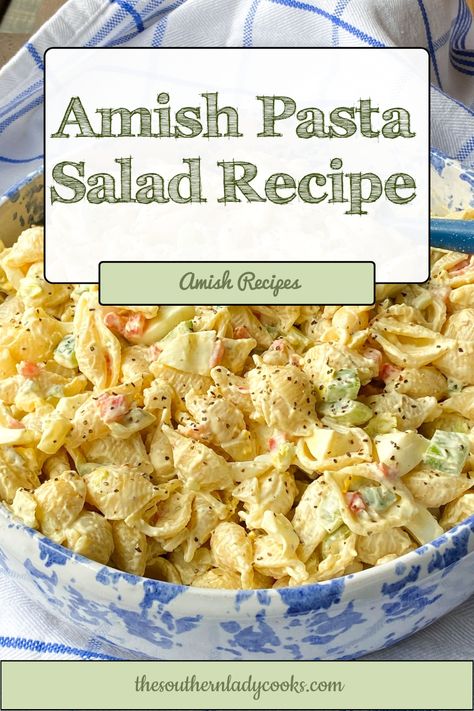 image Recipe: This recipe for Amish Pasta salad has many wonderful reviews and is a top viewed recipe on my website. Save this one! It's a keeper! Amish Pasta Salad Recipes, Recipes Using Amish Egg Noodles, Amish Pasta Salad, Amish Pasta Salad 12 Tomatoes, Chicken And Amish Noodles, Sweet Amish Macaroni Salad, Amish Macaroni Salad, Cold Salad, Amish Recipes