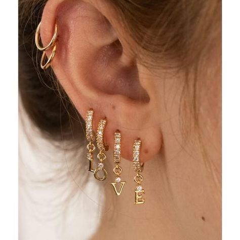 Hoop Earrings With Charm, Gold Ear Jacket, Earrings Cartilage, Geode Earrings, Initial Earrings, Small Hoop Earrings, Ear Earrings, Mini Hoop Earrings, Tattoo Blog