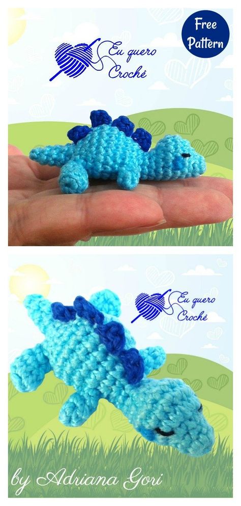 Dino Pattern, Crochet Dinosaur Patterns, Crocheting Ideas, Crochet Dinosaur, Crochet Keychain Pattern, Baby Dino, Crochet Amigurumi Free Patterns, Crochet Amigurumi Free, Haken Baby