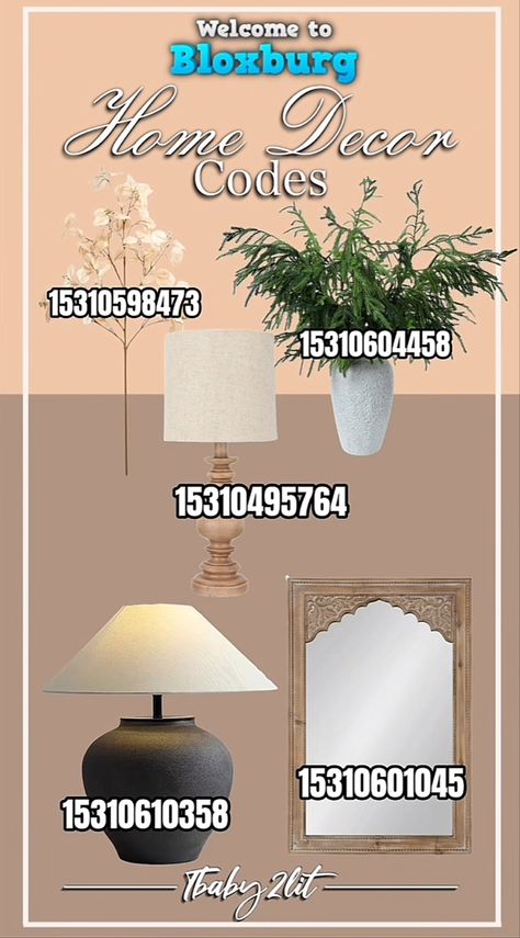 Bloxburg Floor Mirror Decals, Bloxburg Treehut Decal Codes, Fence Codes Bloxburg, Indoor Plant Decals Bloxburg, Bloxburg Indoor Plant Decals, Bloxburg Light Decal, Lamp Decal Bloxburg, Custom Door Bloxburg, Bloxburg Window Ideas