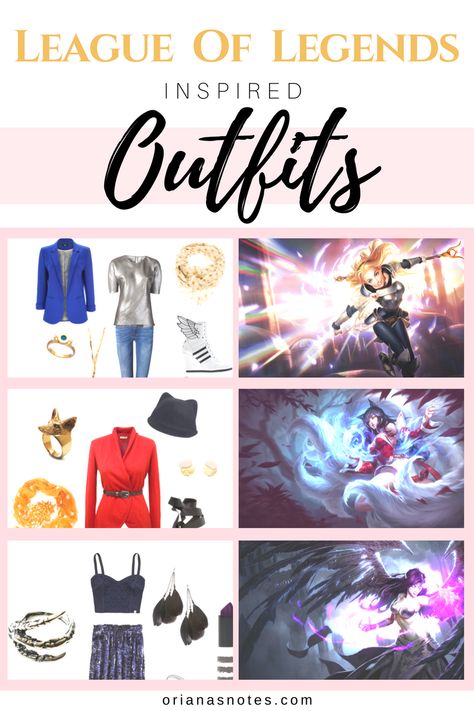 League Of Legends Inspired Outfits, League Of Legends Ahri, Interesting Outfits, Casual Cosplay, Fashion Board, Inspired Outfits, Fantasy Fashion, Style Board, The Mind