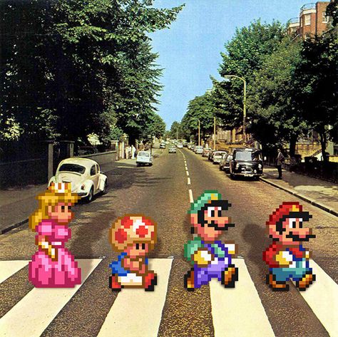 Deco Gamer, Windows 98, Mario Games, Mario Art, Abbey Road, Mario And Luigi, Mario Kart, Geek Culture, Video Game Art