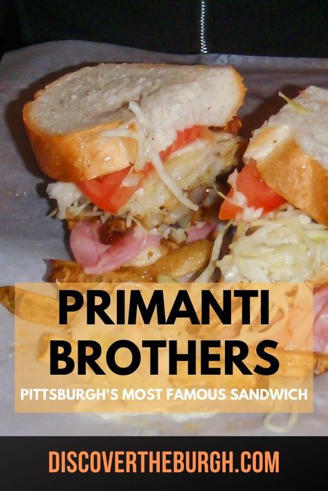 Nfl Food, Primanti Brothers, Coleslaw Sandwich, Pittsburgh Food, Visit Pittsburgh, Man Vs Food, Vacation Meals, Sandwich Shop, Sandwich Shops