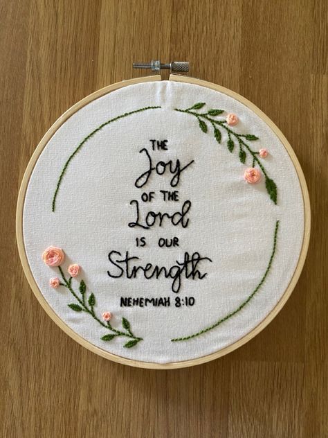 Bible Embroidery Patterns, Bible Verse Embroidery Patterns, Christian Hand Embroidery, Embroidery Scripture, Embroidery Bible Verses, Christian Embroidery Designs, Bible Embroidery, Bible Pillow, Sew Decor