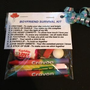 Boyfriend Survival Kit _ Valentines Gift For Him , Birthday Gift Anniversary | eBay. Wouldn't really call it a survival kit but it's a nice idea Boyfriend Survival Kit, Bday Gifts For Him, Anniversary Boyfriend, Survival Kits, Smen, Boyfriend Diy, Relationship Gifts, Birthday For Him, Super Gifts