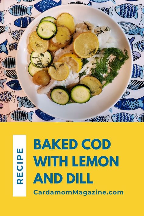 Baked cod with lemon and dill is a Swedish favorite. The addition of potatoes and vegetables makes it an easy one-dish dinner, perfect for a busy weeknight. #cod #fish #lemon #dill #potatoes #Swedish Poached Fish Recipes, Company Recipes, Potatoes And Vegetables, Dill Potatoes, Tzatziki Recipes, Delicious Seafood Recipes, Living Better, Lemon Dill, Healthiest Seafood