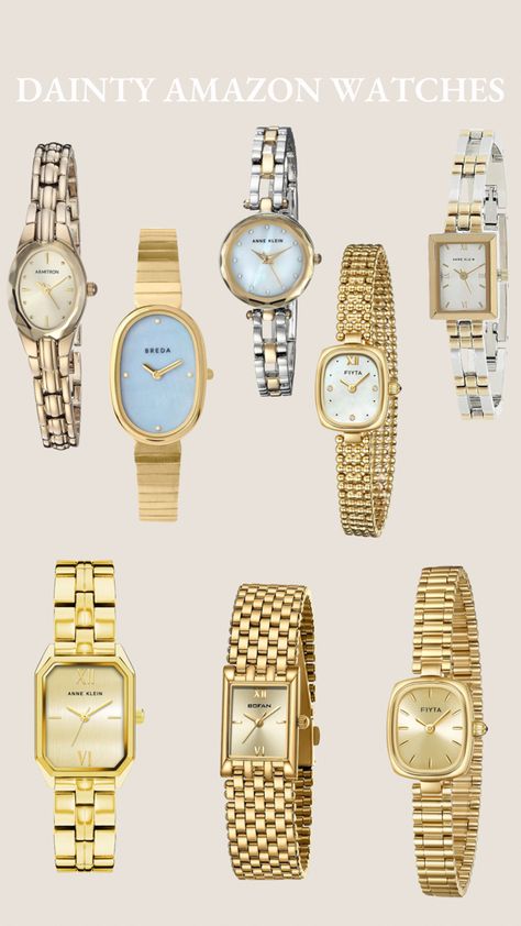 Dainty girly watches | Amazon Finds | Gold Watch | Two Toned Watch Gold Dainty Watch, Girly Watches, Must Have Watches, Two Toned Watch, Dainty Watches, Dainty Gold Watch, Corporate Girly, Dainty Watch, Amazon Accessories