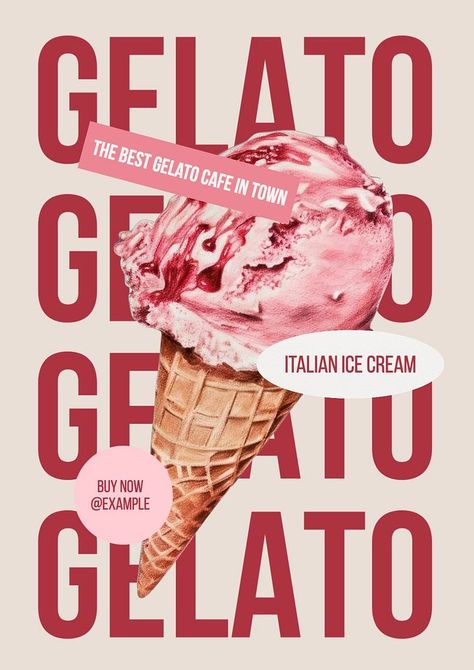 Premium Poster Design, Ice Cream Branding Design Creative, Instagram Ads Design Ad Campaigns, Ice Cream Design Ideas, Pink Poster Design, New Product Poster, Product Advertising Design, Graphic Design Posters Ideas, Poster Product Design