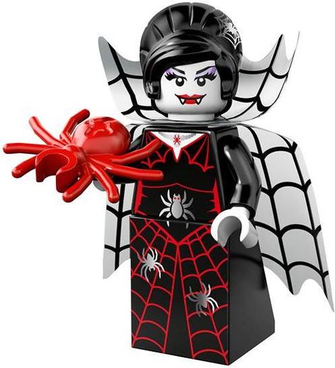 LEGO set database: 71010-16: Spider Lady Halloween Lego, Spider Lady, Lego Halloween, Lego People, Lego Minifigs, Pom Pom Girl, Lego Characters, Lego Figures, Lego Minifigure