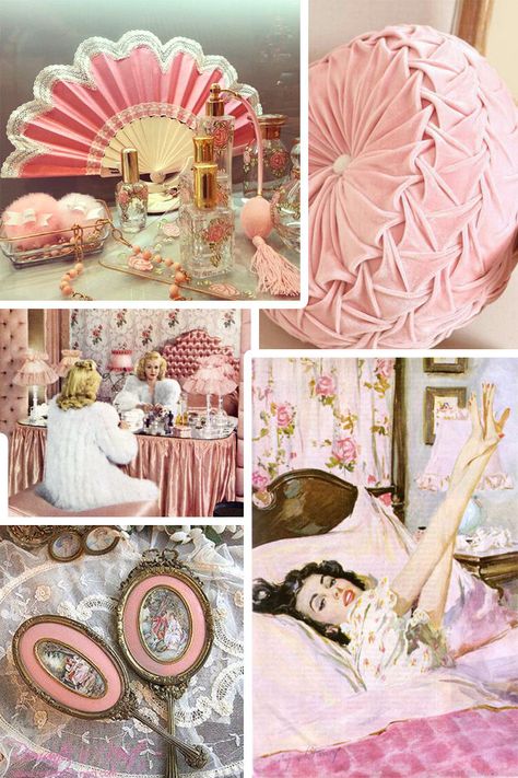 vintage boudoir, Old Hollywood, Glamorous, lingerie, vintage, retro, dressing table, perfume, shabby chic, pyjamas, loungewear Old Hollywood Glamour Bedroom, Old Hollywood Bedroom, Hollywood Glamour Bedroom, Hollywood Room, Hollywood Bedroom, Retro Dressing Table, Old Hollywood Vintage, Vintage Dressing Rooms, Navy Bedroom