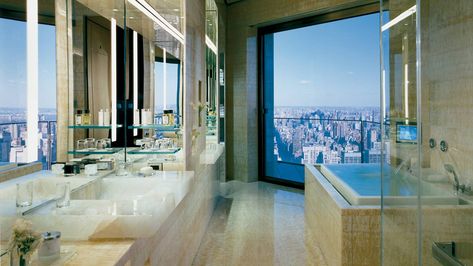 Ty Warner Penthouse Suite NYC | Four Seasons Hotel New York Penthouse New York, Hotel Penthouse, Granite Bathroom, New York Penthouse, Carlton Hotel, Hotel Suite Luxury, Penthouse Suite, Nyc Hotels, Burj Al Arab