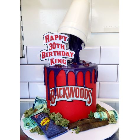 Backwoods Cake Ideas, Backwoods Cake, Alcohol Birthday Cake, Liquor Cake, Anime Cake, Money Cake, Bff Birthday, Bff Birthday Gift, 21st Birthday Cake