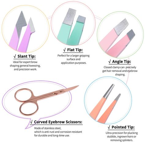 Beauty Tools Pimple Popper Tool, Curved Eyebrows, Tweezers Eyebrows, Beauty Kit, Eyebrow Brush, Eyebrow Shaping, Hair Fragrance, Foundation Concealer, Ingrown Hair