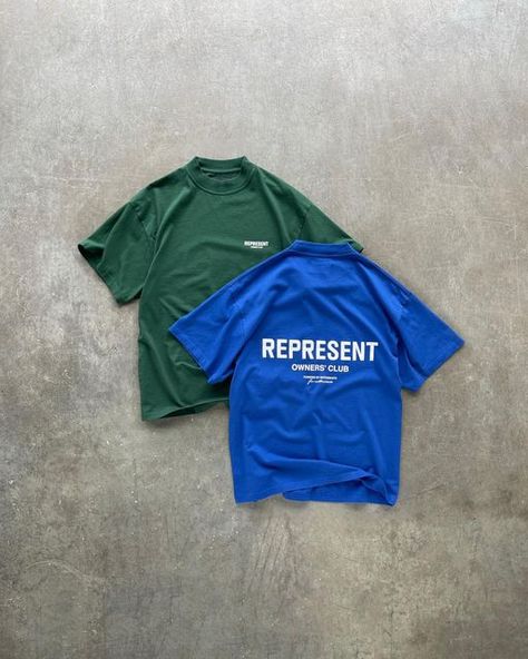 Represent Tee, Represent Clothing, Represent Owners Club, Represent Shirt, Minimal Shirt Design, T-shirt Photography, Sportswear Outfits, British Racing Green, Mens Blazer Jacket