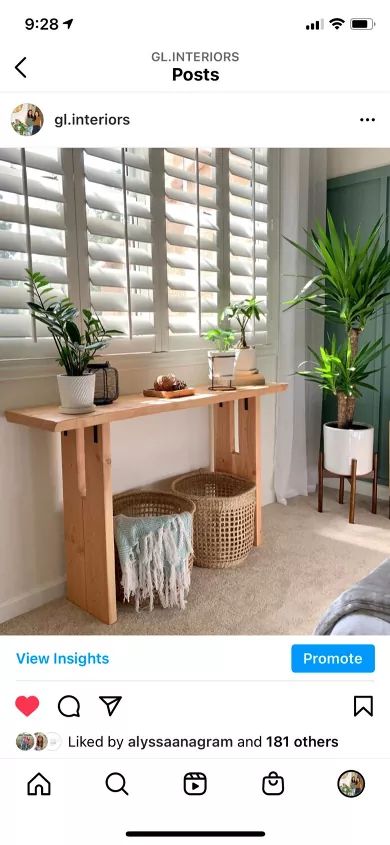 DIY Live Edge Console Table | Hometalk Console Table By Window, Under Window Table, Table Under Window, Diy Live Edge, Live Edge Console, Colonial Bedroom, Slim Console Table, Live Edge Console Table, Living Room Nook