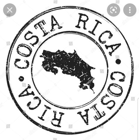 Costa Rica Stamp, Passport Stamp Tattoo, Scrapbook Drawings, Stamp Tattoo, Circle Images, Cozumel Mexico, Passport Stamps, Costa Rica, Tatting