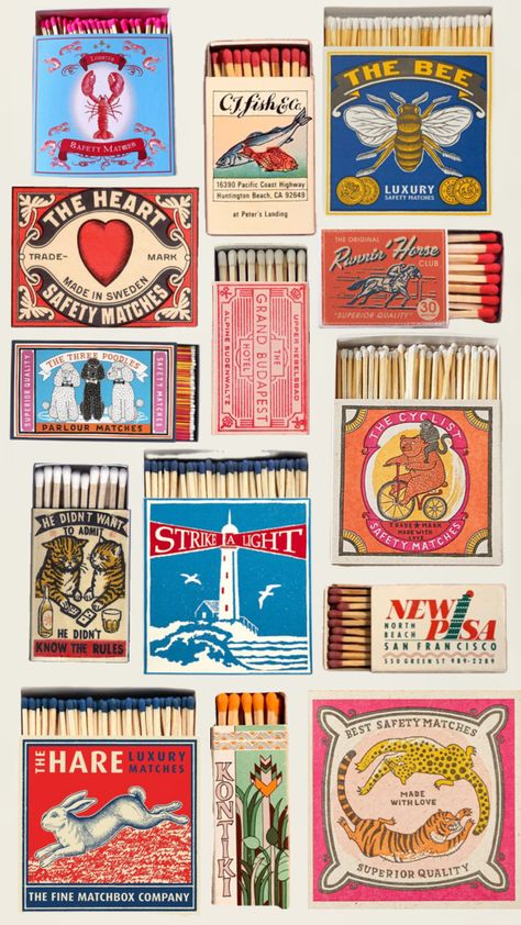 vintage matchboxes #matchbox #art #collage #vintage #aesthetic Matchbook Art, Matchbox Art, Collage Vintage, Collage Background, Flash Art, Art Collage Wall, Wooden Wall Art, Vintage Aesthetic, Art Collage