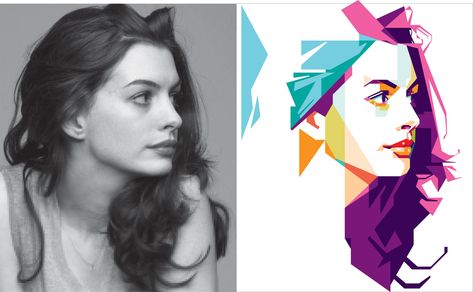 Before/After on Behance Vector Portrait Illustration, Geometric Portrait, Wpap Art, Nature Art Drawings, Polygon Art, Canvas Art Projects, Pop Art Portraits, Art Poster Design, Tableau Art