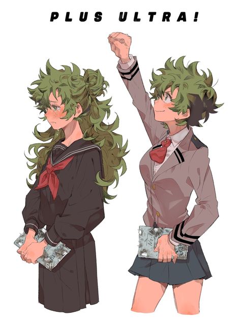 [Genderbend] Midoriya Izuku Genderbend Deku, Bnha Genderbend, Female Deku, Hiro Big Hero 6, Boku No Academia, Villain Deku, My Hero Academia Memes, Buko No Hero Academia, Boku No Hero Academia Funny