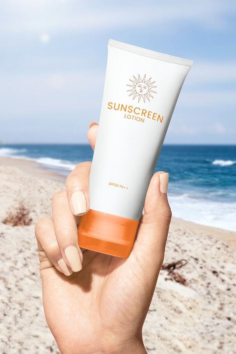 Sunscreen tube mockup psd summer skincare for beauty brands | premium image by rawpixel.com / eve Sunscreen Photoshoot Ideas, Surf Skincare, Sunscreen Photoshoot, Sunscreen Branding, Sunscreen Product Photography, Sunscreen Photography, Sand Photoshoot, Naturally Clear Skin, Summer Cosmetic