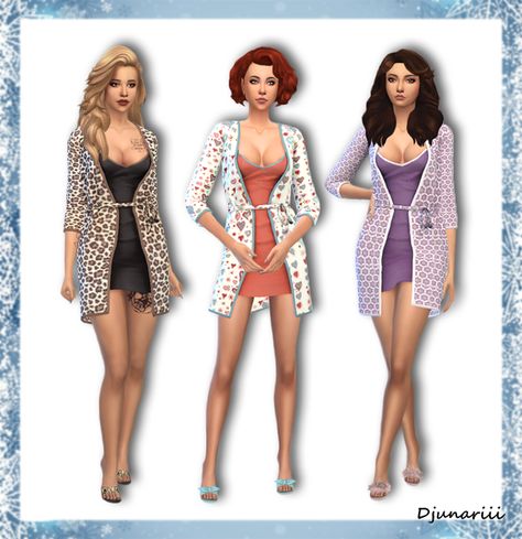 Chemise and bathrobe | Djunariii on Patreon Sims 4 Cheats, Sims 4 Body Mods, Sims 4 Mm Cc, Womens Pjs, Tumblr Sims 4, Sims 4 Mm, Sims4 Clothes, Sims 4 Cc Packs, Sims 4 Mods Clothes