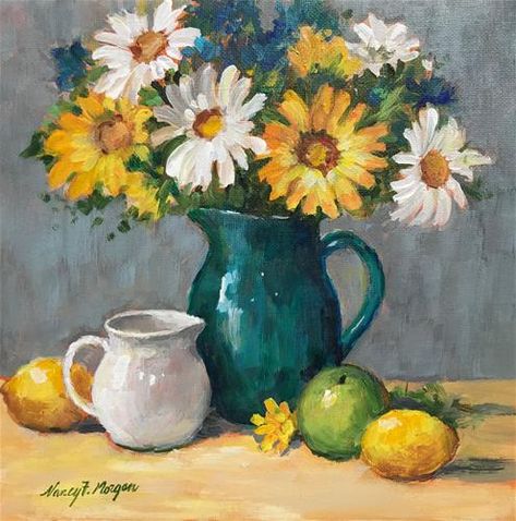 Landspace Painting, Vase With Flowers Painting, Still Life Acrylic Painting, Flowers In Vase Painting, Still Life With Flowers, Flower Still Life, Oil Painting Still Life, Flower Oil Painting, Still Life Paintings