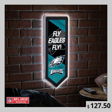 Eagles Bedroom, Pennant Wall, Philadelphia Eagles Gear, Eagles Jersey, Led Wall Decor, Eagles Nfl, Fly Eagles Fly, Baltimore Ravens, Philadelphia Eagles