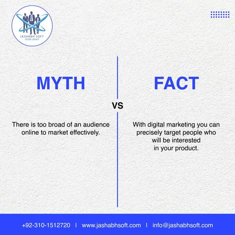 Myths Vs Facts! #mythvsfact #mythvsreality #digital #digitalmarketing #digitalmarketingtips #socialmedia #socialmediamarketing #socialmediapost #socialmediapostdesign #socialmediapostdesigner #graphicdesign Myths Vs Facts, Jobs Hiring, Quality Content, Work Smarter, Job Posting, Social Media Post, Social Media Marketing, Digital Marketing, Social Media