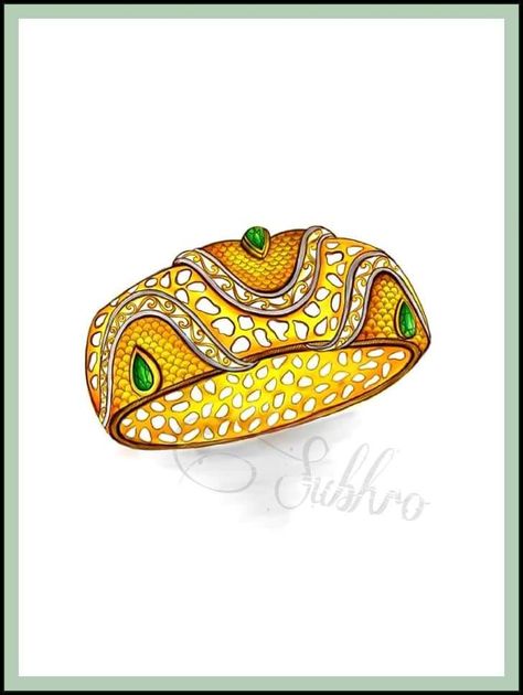 Bangles Illustration, Bangle Illustration, Bangle Drawing, Jewelry Brand Logo, Mughal Jewelry, Bali Painting, Indian Embroidery Designs, Jewellery Illustration, Necklace Drawing