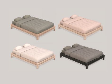 Sims 4 Beds, Sims 4 Traits, Mod Furniture, Sims 4 Bedroom, Bed Double, Artistic Furniture, The Sims 4 Packs, Sims 4 House Design, Casas The Sims 4