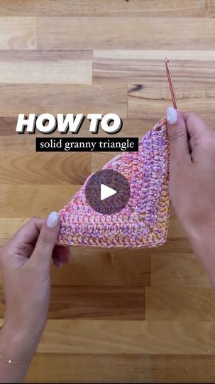 Triangle Granny Square Pattern, Granny Triangle Pattern, Knot Magic, Granny Triangle, Beginner Crochet Tutorial, Slip Knot, Knitting Tips, Triangle Square, Crochet Triangle