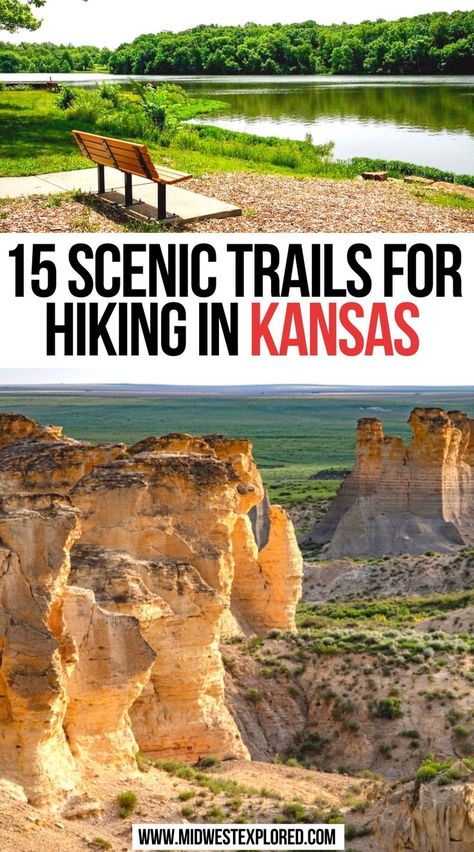 15 Scenic Trails for Hiking in Kansas Missouri Hiking, Things To Do In Kansas, Kansas Travel, Travel Places To Visit, Midwest Road Trip, Kansas Usa, Road Trip Places, Usa Food, Midwest Travel