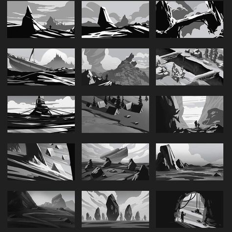 "Thumbnails" by Maria Toutountzidou Environment Thumbnails, Environment Art, Landscape Concept, Gray Matters, Brutalism, Environment Concept Art, Environmental Art, Anime Demon, Minecraft