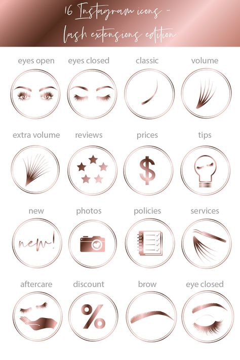 Story Highlight Icons Beauty, Makeup Rose, Eyelash Extensions Salons, Sulam Alis, Lash Quotes, Lash Extensions Makeup, Instagram Story Highlight Icons, Story Highlight Icons, Gene False