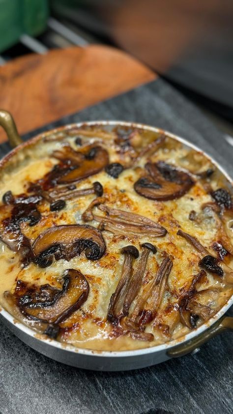 Sofia Misabishvili | Potato and Mushroom Gratin with Gorgonzola Au gratin potatoes don’t get the love they deserve. I took this Potato and Mushroom Gratin to... | Instagram Mushroom Gratin, Potato And Mushroom, Au Gratin Potatoes, Gratin Potatoes, Cold Weather Comfort Food, Mushroom Casserole, Gorgonzola Cheese, Potatoes Au Gratin, Potato Gratin