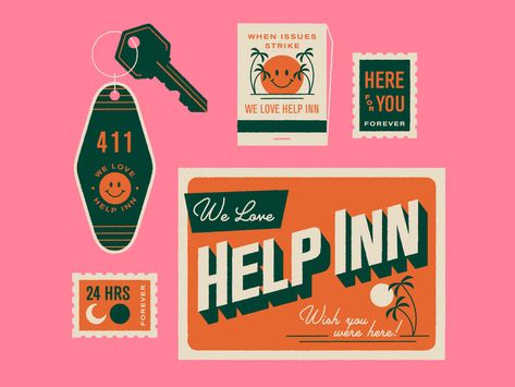 Indieground Design, Logo Retro, 카드 디자인, Design Editorial, Postcard Design, Design Typography, Design Website, 로고 디자인, Dad Jokes