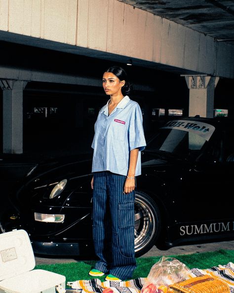 Summer linen button ups in gingham and baby blue | Summer 2024 Collection. Shot by @rayishidden Models @sosorhea @officialkiyomi @essaababseh Cars @rwb_stoic Minimal Bathroom, Button Ups, Summer Linen, Photoshoot Photography, 2024 Collection, Five Star, Summer 2024, Baby Blue, Gingham