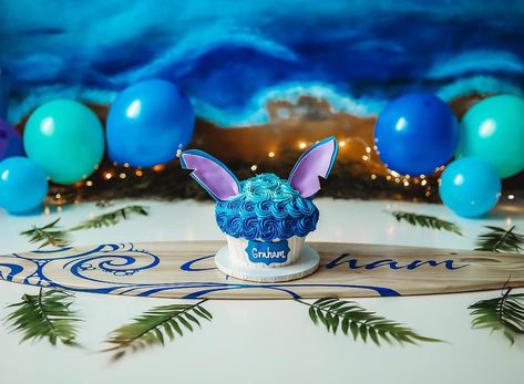 Lilo And Stitch Smash Cake, Stitch Smash Cake, Cake Smash Inspiration, Twin Girl, Stitch Birthday, Lilo Y Stitch, Newborn Twins, 1st Birthdays, Smash Cake