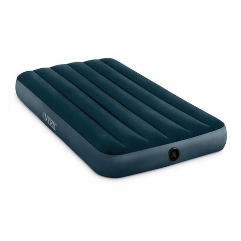 Intex 10" Standard Dura-Beam Airbed Mattress - Pump Not Included - TWIN - Walmart.com Twin Air Mattress, Sleeping On The Floor, Sleeping Twins, Blow Up Beds, Mattress Twin, Sleep Number Bed, Sleep On The Floor, Toilet Bowl Cleaner, Inflatable Mattress