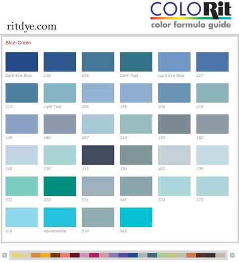 Here's a sample of the Blue-Green shades you can mix. Rit Dye Colors, Rit Dye Colors Chart, Colors Chart, Twig Furniture, Fabric Dyeing Techniques, Diy Dye, Rit Dye, Color Mixing Chart, Tie Dye Rainbow