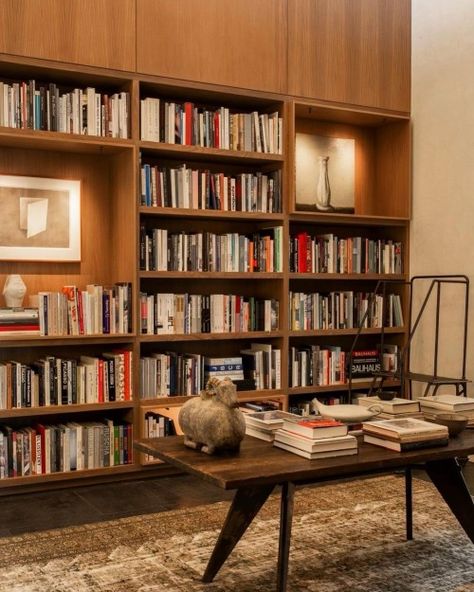 — designed by Clements Design and photography by... Home Library Study, Study Room Library, Amazing Library, Clements Design, Ed Ruscha, Study Books, Library Study, Book Cases, Library Table